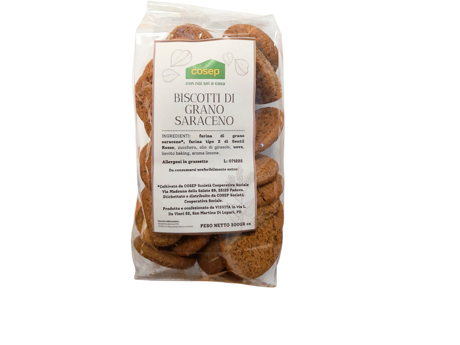 Biscotti con farina di grano saraceno Cosep senza marmellata
